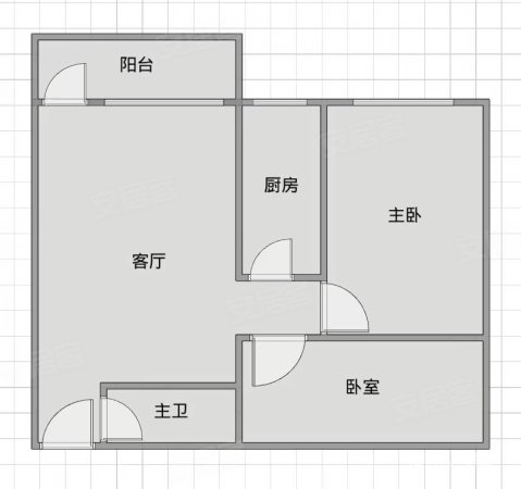 上步花园2室1厅1卫53.37㎡东86万