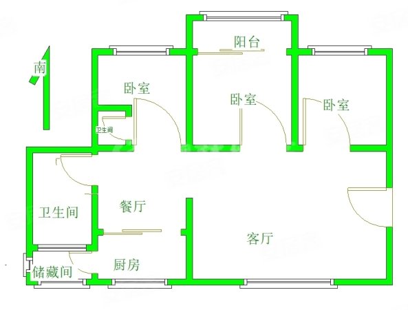 中房锦绣花园3室2厅2卫140㎡南北140万