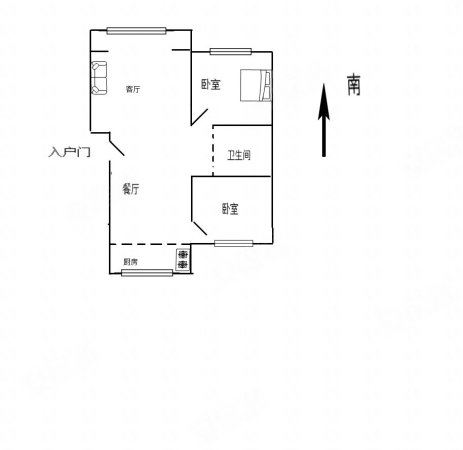 锦江花园二区2室2厅1卫123.58㎡南北85万