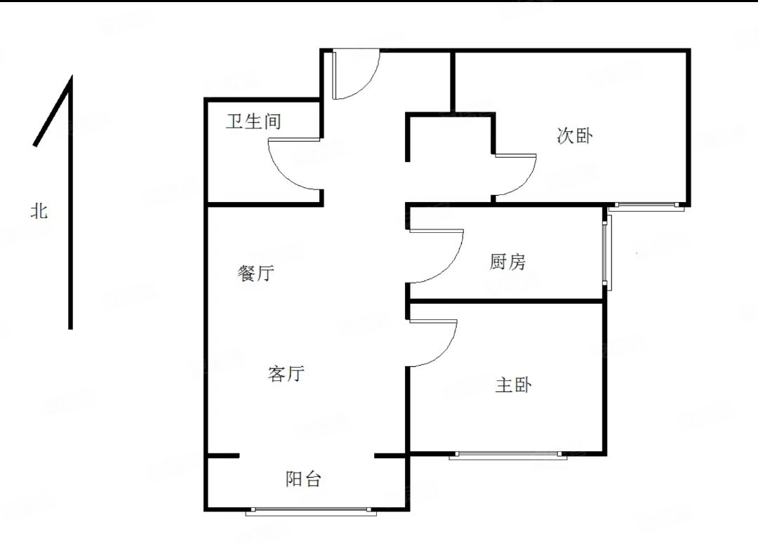 鹏渤印象城牛津花园2室2厅1卫75㎡南北63万