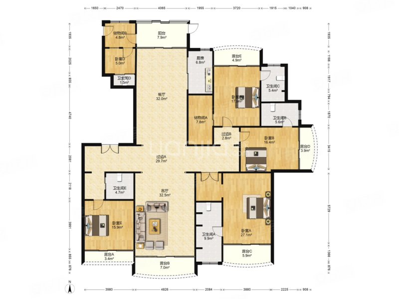 汾河观景房 建投祥云府 毛坯房直接装修 可随时看房