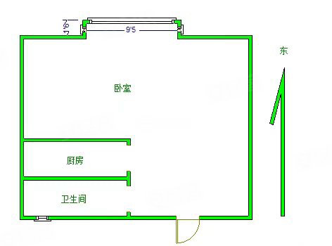 非常空间1室0厅1卫35㎡南北13.5万