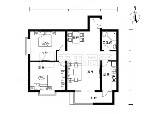 清枫华景园3室1厅1卫108.78㎡西南1080万