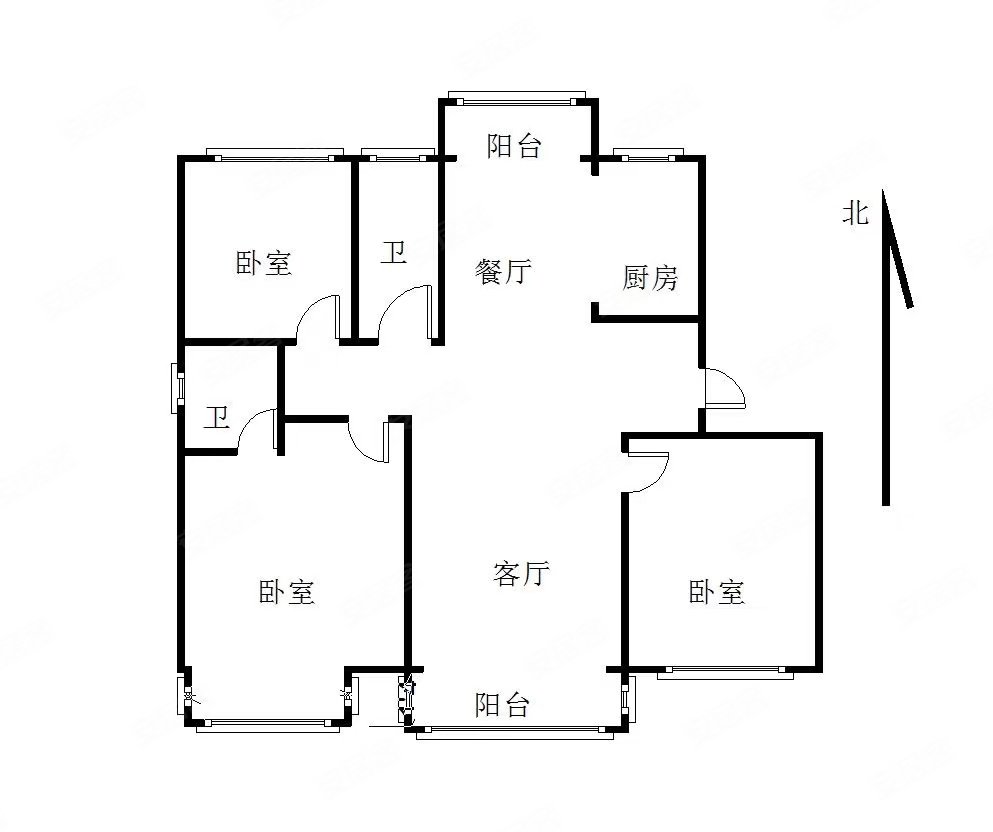 建业城上院3室2厅2卫137㎡南北82万