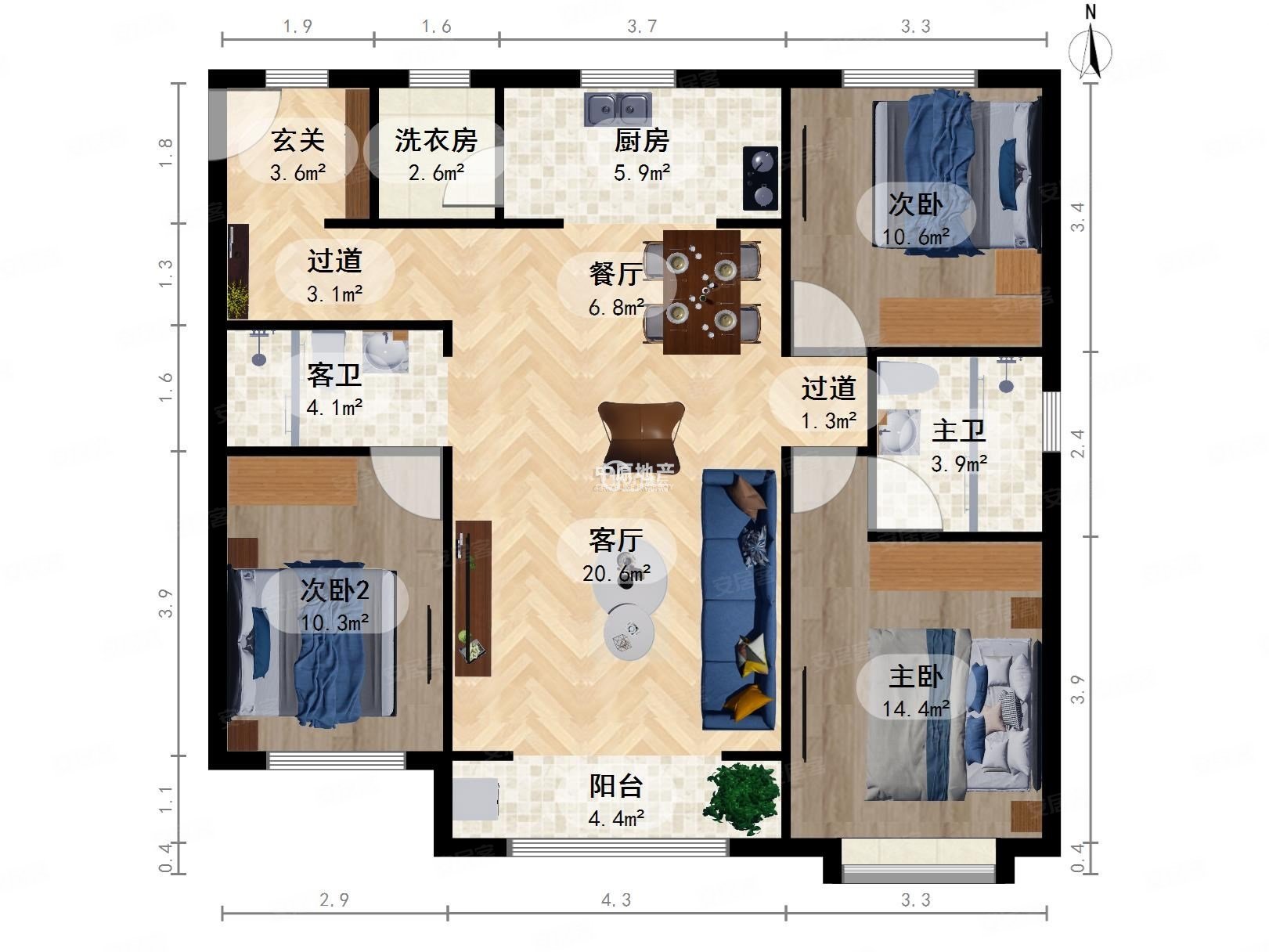 天津房产网>天津二手房>北辰二手房>瑞景街二手房>大运河府>