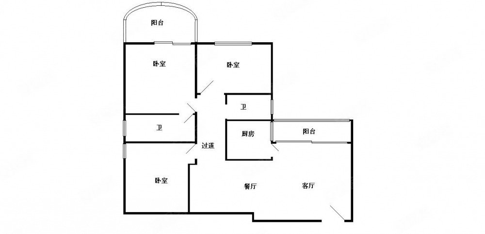 金燕花苑3室2厅1卫98.24㎡南北338万