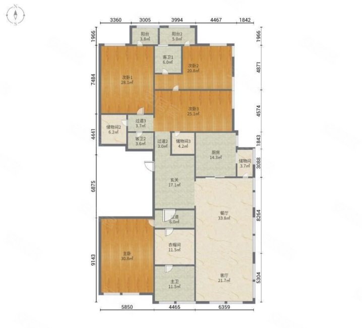 中粮祥云国际生活区~有钥匙~户型方正~采光好无遮挡