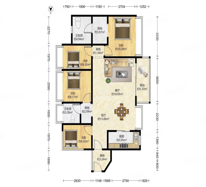 越秀臻悦府   南向四房 中高层 方便看