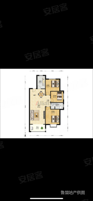 普村清河园A区3室2厅1卫138㎡南北70万