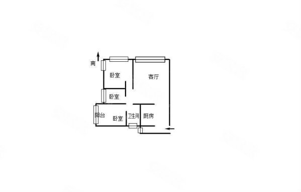 融城优郡C区3室2厅1卫89.77㎡西南108万