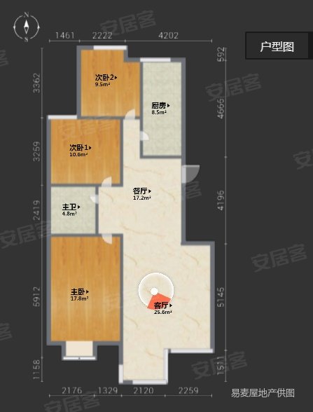 京能天下川(公寓住宅)3室2厅1卫115.91㎡南175万