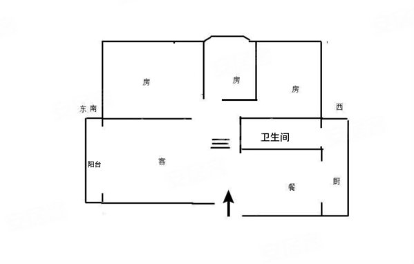 青云名仕花园3室2厅1卫160㎡南北67.8万