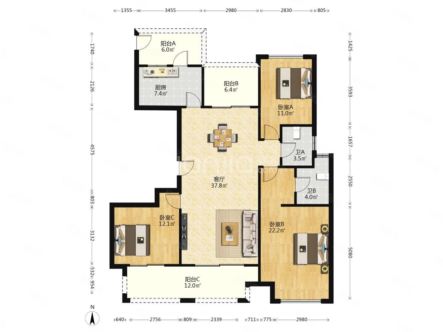 高铁站建业龙城 一梯一户 南北通透大三室 地铁直达 随时看房