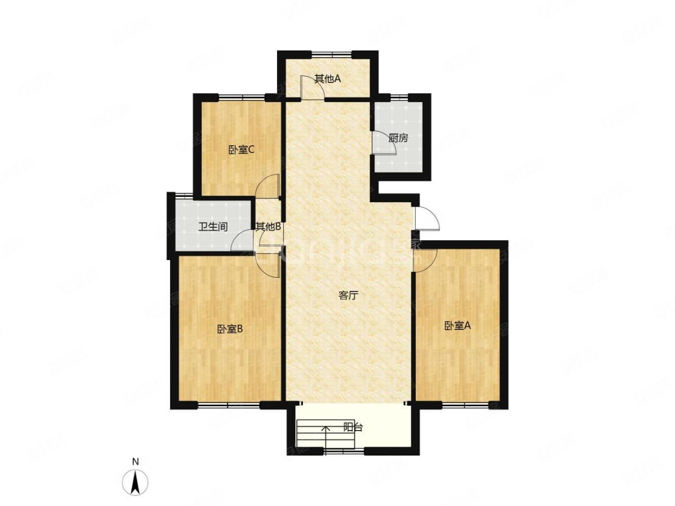 海尔山海湾3室2厅2卫138㎡南北226万