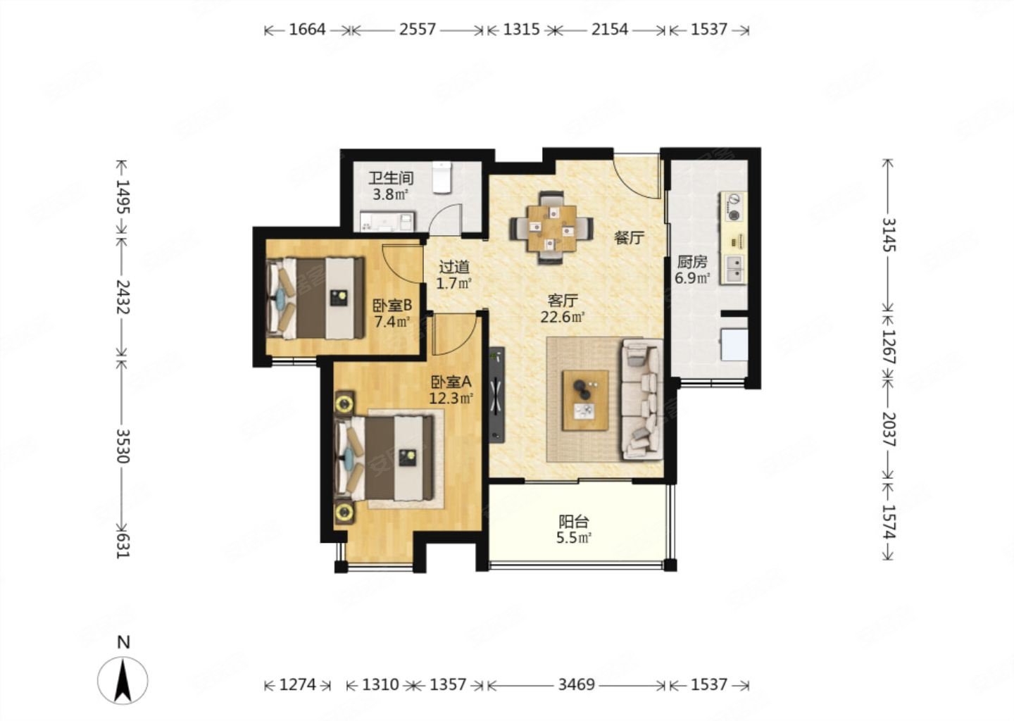 御锦城三期好楼层纯南户型可按揭随时看