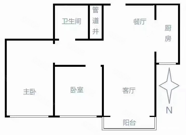 怡和世家2室1厅1卫77㎡南248万