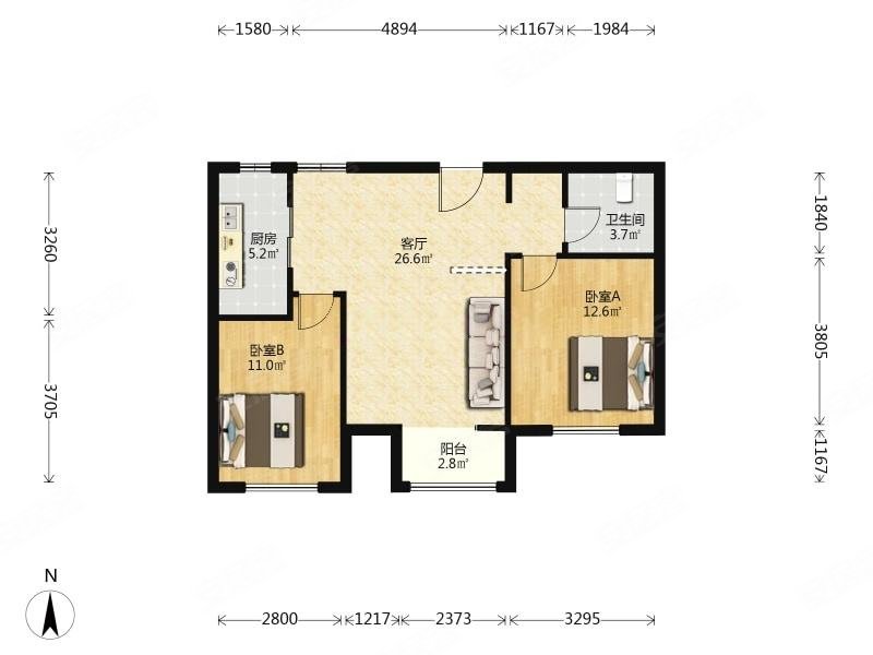 近医院 高楼层视野无遮挡 出行方便 商品住宅 大两房 有电梯