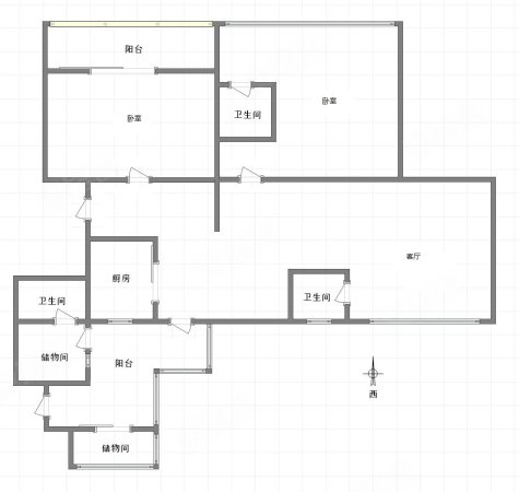 东原1891印长江3室2厅3卫275㎡南北900万