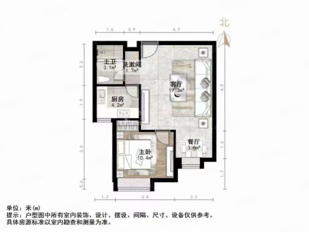 翡翠郡一室两厅汇才户型可以改两室一厅用