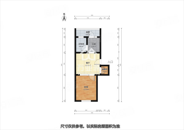 王园南里1室1厅1卫57.9㎡南北30万