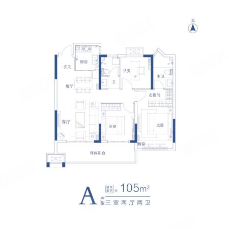 尚品雅居2室2厅1卫105㎡南北36万