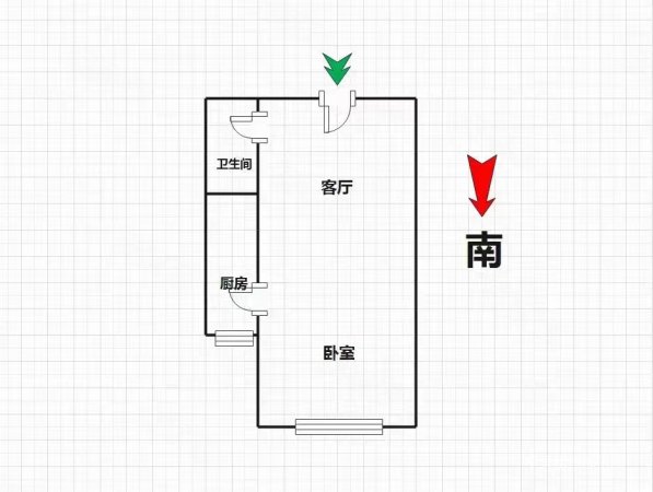 怡和世家1室1厅1卫50㎡南185万