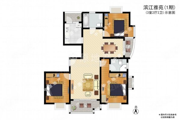 滨江雅苑4室2厅2卫134.61㎡南799万