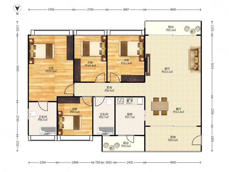 岸芷汀兰158平4房  精装好房 南北通透 一线海景房
