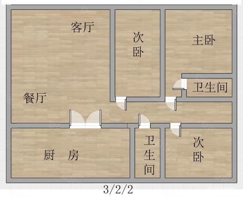 恒森水晶郦城二手房,58.8万,3室2厅,2卫,108平米-重庆安居客
