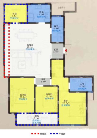 晓风印月公寓4室2厅2卫155.07㎡南1450万