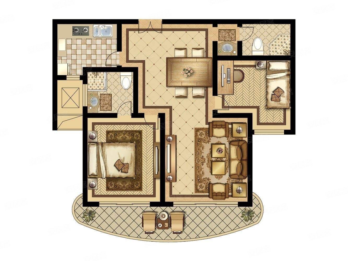 万山悦湖湾大两房