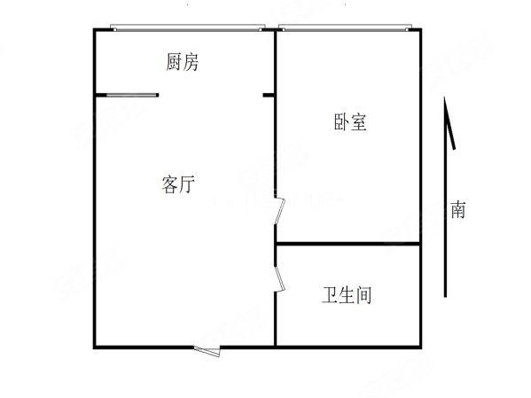 集通铁路小区1室1厅1卫56.04㎡南78万