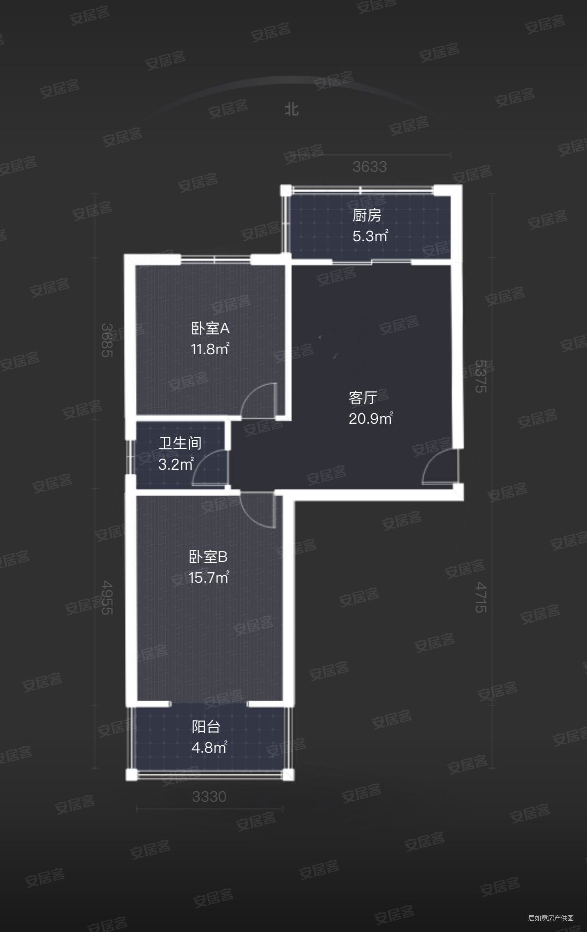 水半湾2室1厅1卫77.5㎡南50万