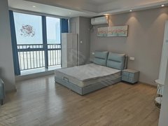 驻马店驿城高铁西站环球港楼上精装修公寓出租,边户大落地窗,拎包入住,随时看房出租房源真实图片