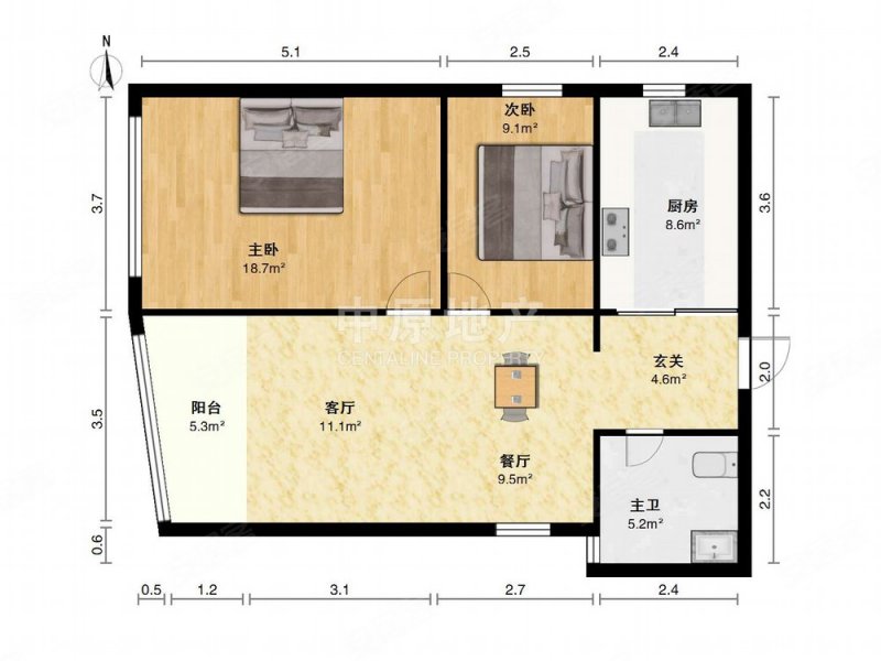 明园世纪城2室2厅1卫117.93㎡西1280万