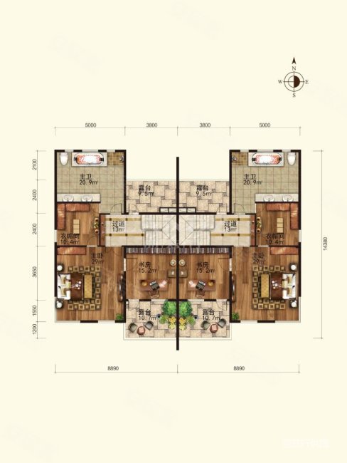 优山美地(C区)5室5厅6卫423㎡南2500万