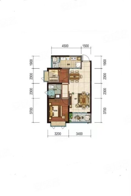 急售恒大金碧天下三期端头两房 全新未入住