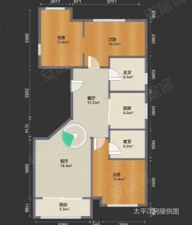 香逸湾(南区公寓住宅)3室2厅2卫89.1㎡南北200万