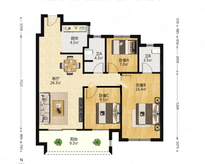 随时看房,建业定鼎府三期二手房,85万,3室2厅,2卫,120平米-洛阳安居客