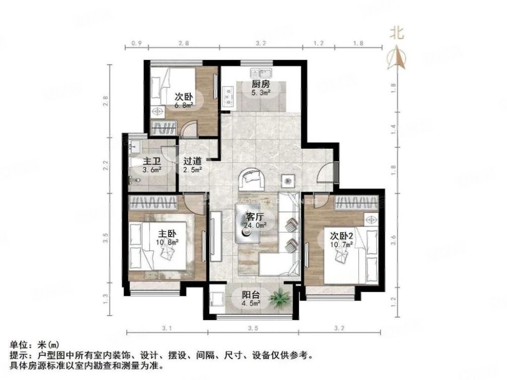 龙湖天曜(东区北区1-6号)二手房,158万,3室2厅,1卫,99平米-济南安居
