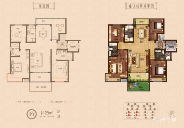低密度 前后无遮挡, 珑熙庄园二手房, 4室2厅2卫, 124万元 - 滁州58