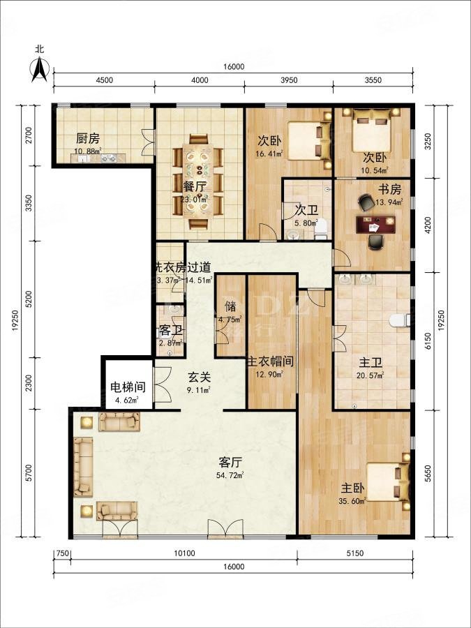 钓鱼台7号院3室2厅3卫359.74㎡东6200万
