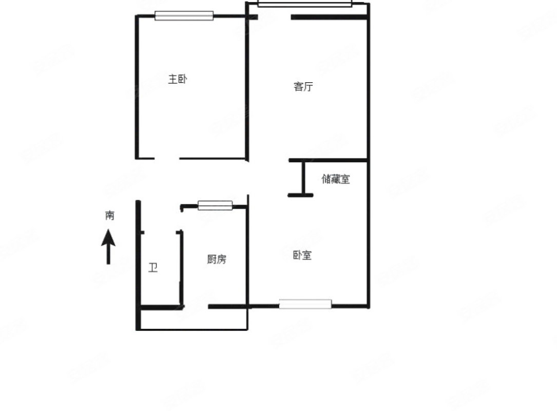 机床研究所家属院2室1厅1卫87.52㎡南北80万