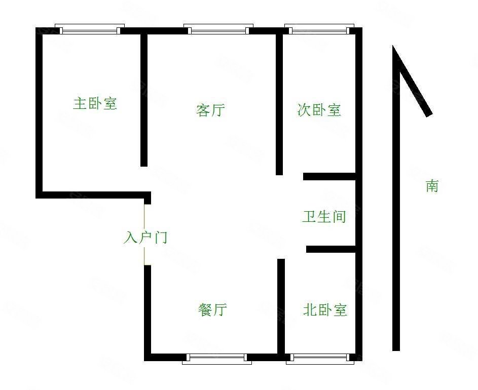 新柳城3室2厅1卫123㎡南北22.8万