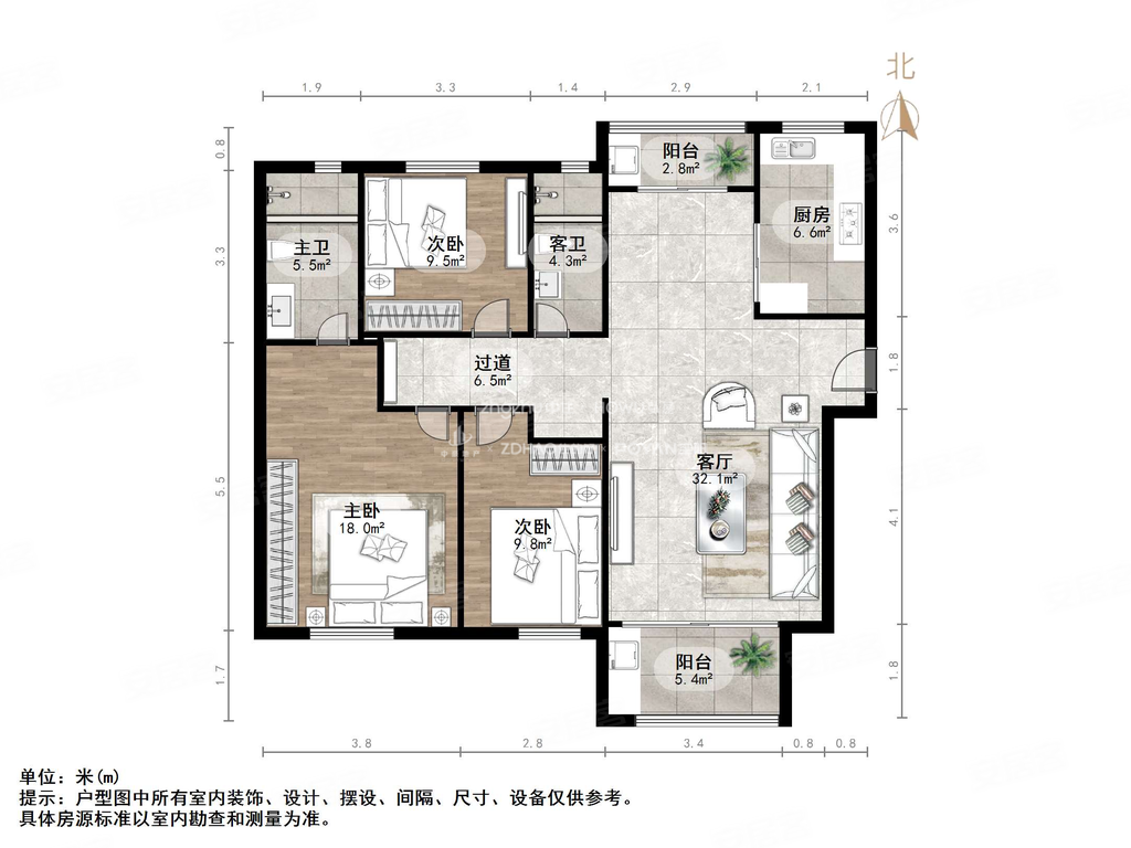 诚意卖 随时看房,凤凰国际南区二手房,285万,3室2厅,2卫,142平米-济南