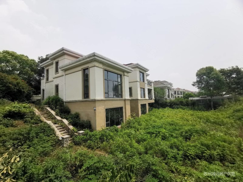 甪直澄湖水岸一线湖景别墅占地2亩真正一线湖景房南面湖景