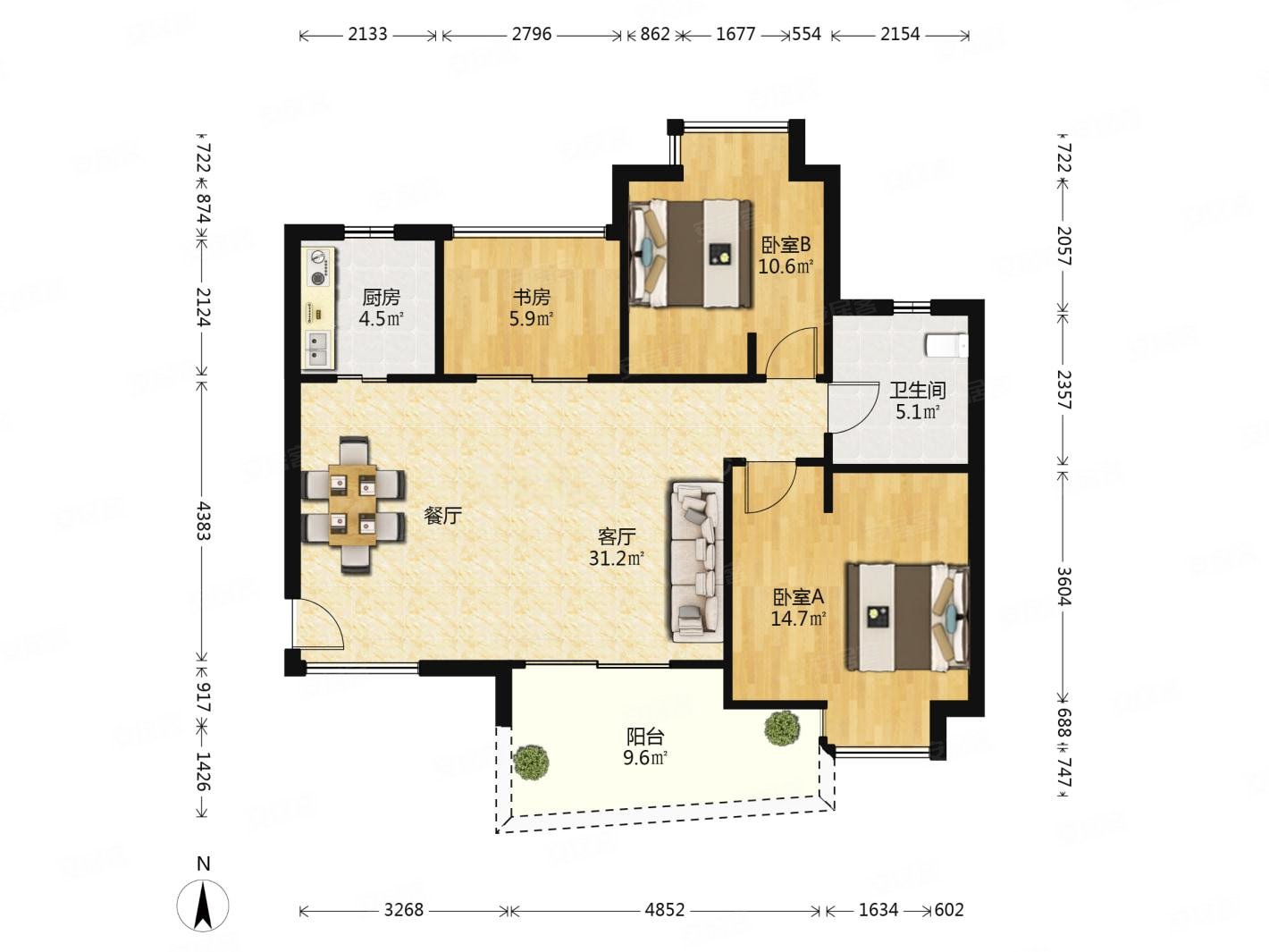 阿豆甄选横琴口岸华融琴海湾南向三房业主急售