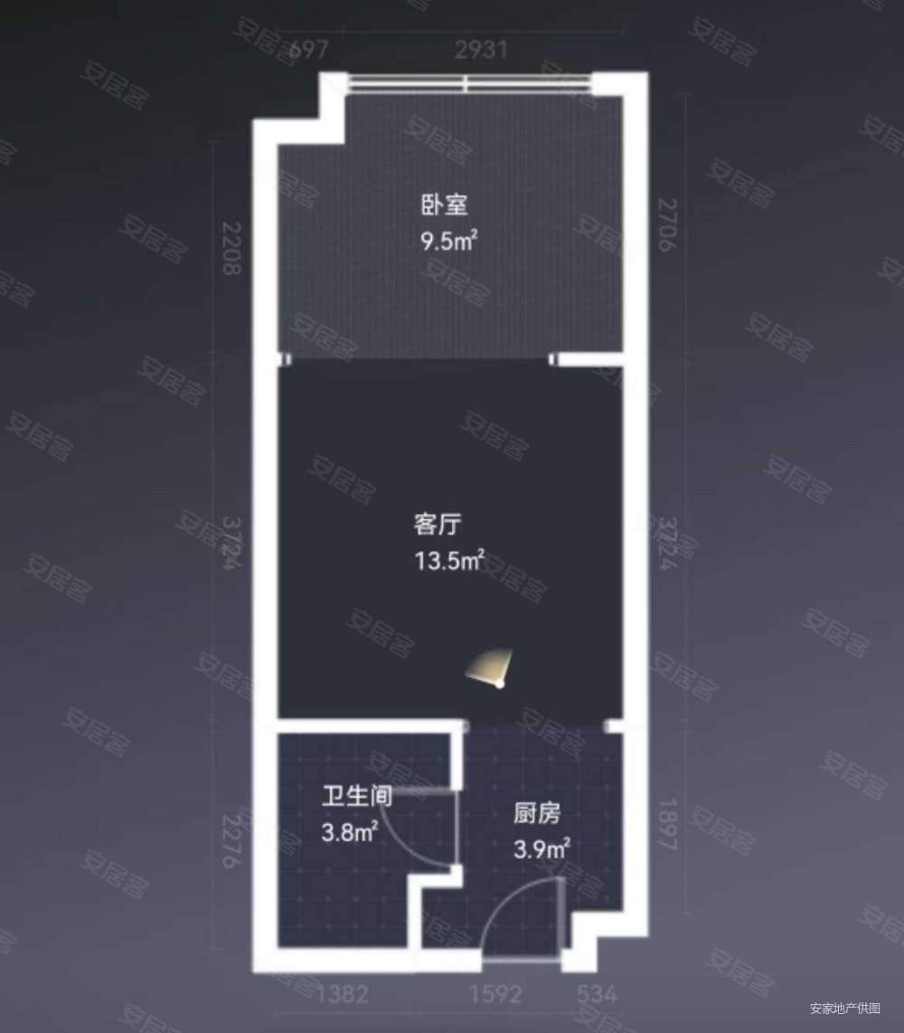 富康熙城1室0厅1卫49㎡南北23万