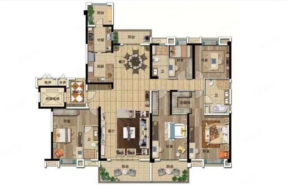 名仕城   城中    四房2卫  精装修