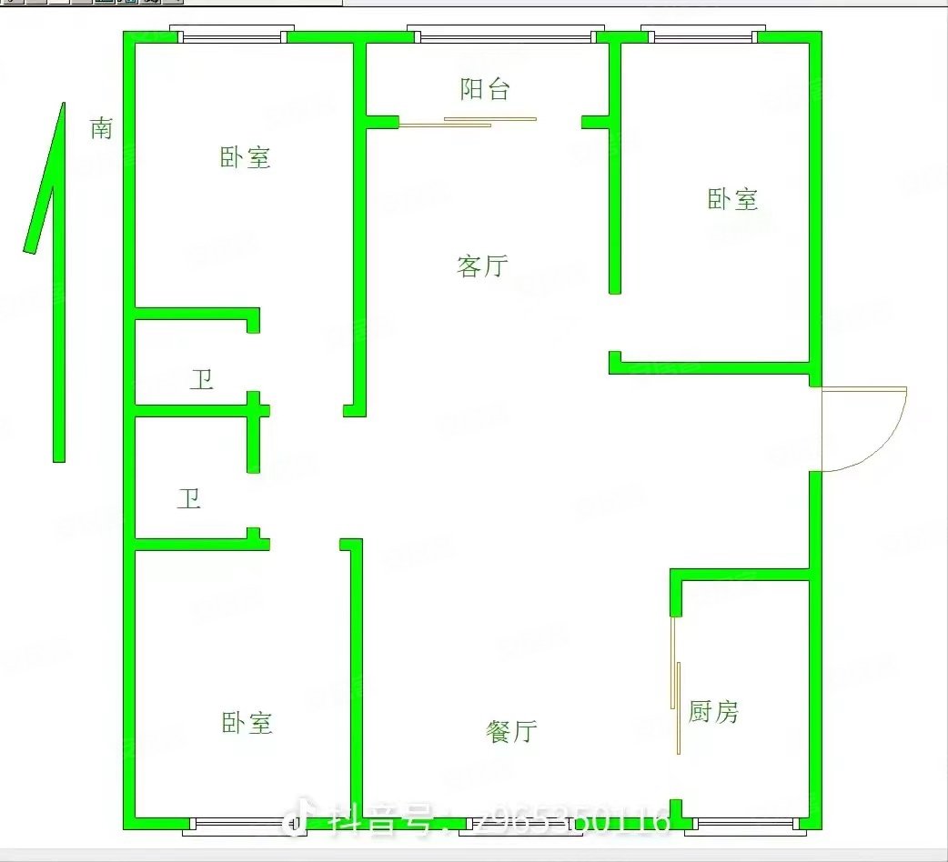 南山西海岸2室2厅1卫98㎡南北42万